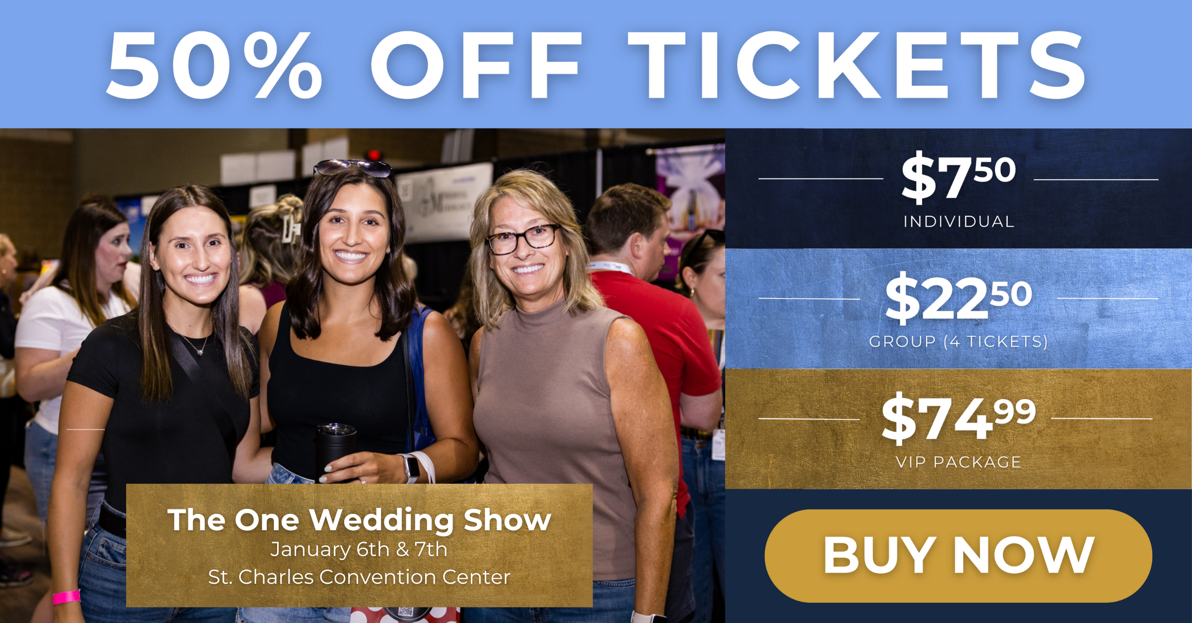 save 50% on tickets!